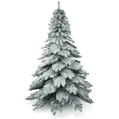 Costway 7.5 Ft Snow Flocked Artificial Christmas Tree Hinged Alaskan Pine Tree • $129.99