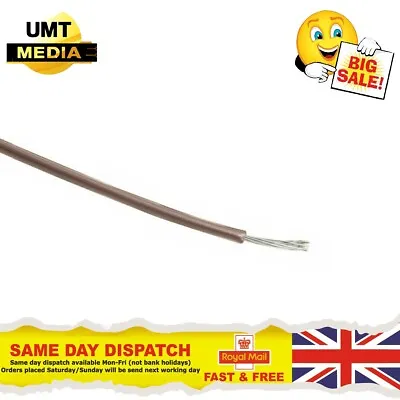 £16.75 • Buy 20 Metres Brown 2.0mm² 25Amp 14AWG Automotive Hookup Wire Auto Cable