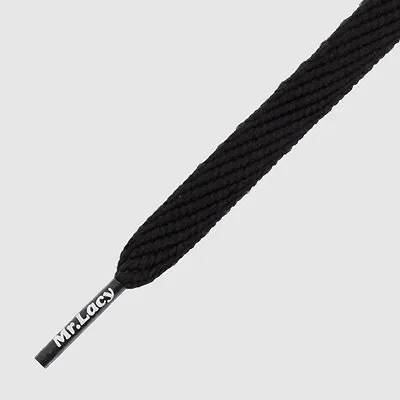 Laces Flat Black Mr Lacy Flatties High Quality Flat Laces 130 Cm Long10 Mm Wide • £9.48