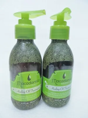 $34.40 • Buy MACADAMIA HEALING OIL TREATMENT 4.2 OZ  (Lot Of 2) Glass Bottles!