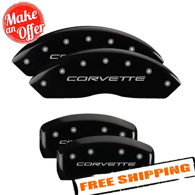 MGP 13007SCV5BK Gloss Black Caliper Covers For 97-04 Chevy Corvette • $299