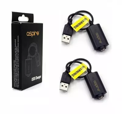 Twin Pack Genuine Aspire Battery  USB Fast Charger  (510 EGo Evod Also) • £7.80