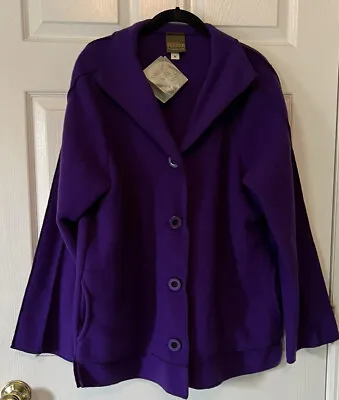 NWT Maralyce Ferree Maine Women's Purple Polyester Fleece Jacket Small S/M • $71.95