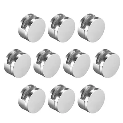 Mirror Clips - Zinc Alloy Glass Clips Clamps Holder Round For 5mm  10 Pcs • £16.91