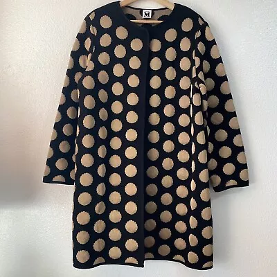 $800 • Buy NWOT Missoni Polka Dot Black Beige Open Front One Button Coat Jacket Womens 14