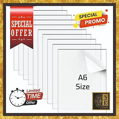 A6 | A5 | A4 | A3 | A2 | A1 Clear Transparent Safety Perspex Acrylic 1-2-3-4 Mm • £3.80