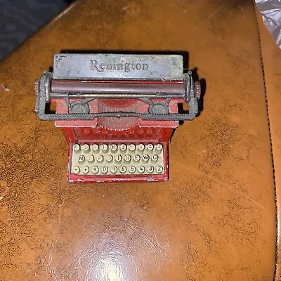 Vintage Pencil Sharpener Miniature Red Remington Manual Typewriter. X • $10