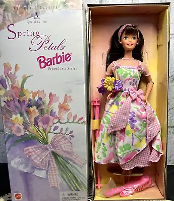 Spring Petals Barbie Doll Brunette Hair Blue/Green Eyes Special Edition 1996 • $13