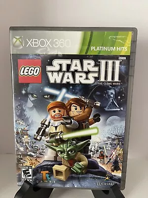 Lego Star Wars 3 The Clone Wars ( Xbox 360) Platinum Hits - CIB + Free Shipping • $12