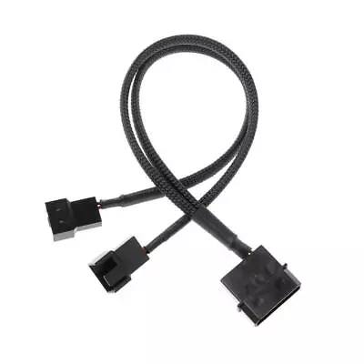 4-Pin Molex Male To 2x 3-Pin/4-Pin PWM Male Sleeved Fan Extension Adapter Cable • $3.73