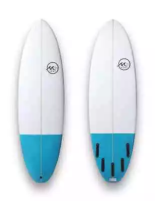 6'4  X 21.5  X 2.6  38.8L 5 Fin Groveler Shortboard Surfboard Blue Dip • $750