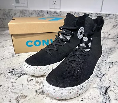 CONVERSE Crater Knit Hi Men's 10 Chuck Taylor All Star Sneaker Black IOB 170868C • $85