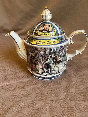Vintage James Sadler Charles Dickens Teapot “Oliver Twist” England • $19.99