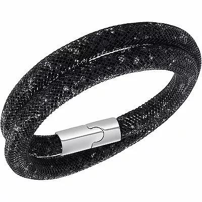 $39.99 • Buy AUTH Swarovski 5089844 Stardust Black Double Bracelet Without Box M