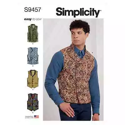 Simplicity Sewing Pattern S9457 Men's Vests • £12.90
