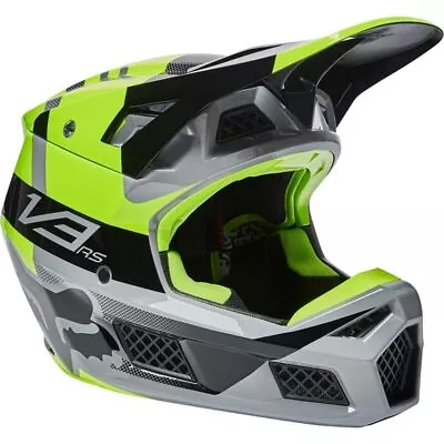 NEW Fox V3 RS Riet FLO Yellow MIPS Dirt Bike Helmet • $499