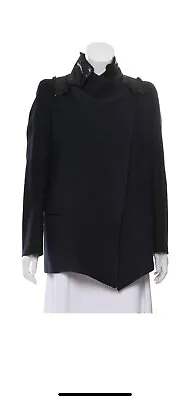 Vanessa Bruno Fur Trimmed Wool Jacket Size S / US4 / FR 36 • $279