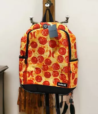 Hurley Pizza Backpack Pepperoni 15  Laptop Bag Carry On  Adult MSRP $55 • $39