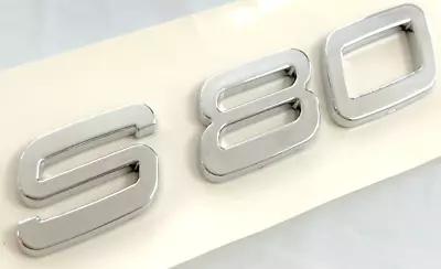 Chrome S80 Fit Volvo S80 Rear Trunk Nameplate Emblem Badge Letters Number • $24.99