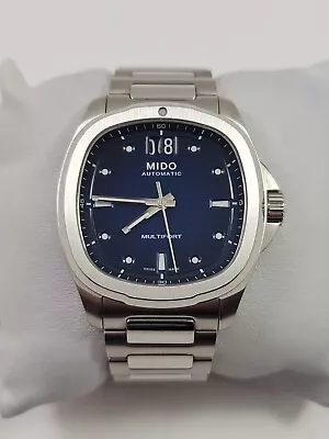 Mido Multifort TV Big Date SWISS Automatic Blue Dial Men's Watch M0495261104100 • $499.95