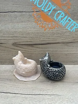 Rubber Latex Mould Little Hedgehog Tea Light Candle Holder Mold Cast Craft • £8