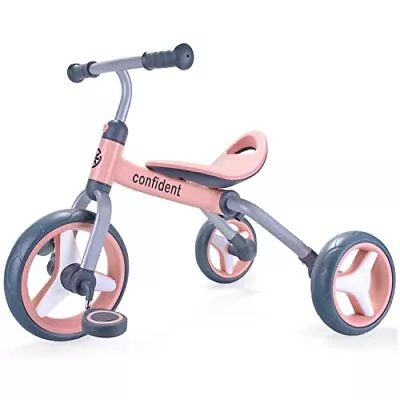  4 In 1 Tricycle For Toddlers Age 2-5 Folding Kids Trike Tricycles Pink • $103.66