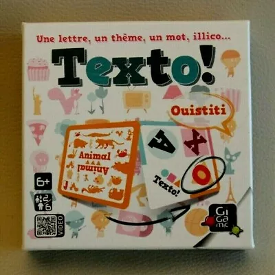TEXTO Board Game One Letter One Theme One Word Illico.. Gigamic Mint Condition • $10.67