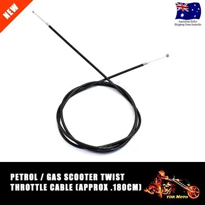 Universal 180cm Straight Throttle Cable For Gas Petrol Scooter Go Kart Mini Bike • $10.95