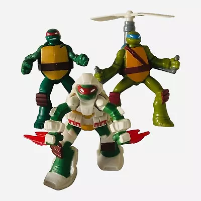 Teenage Mutant Ninja Turtles Mcdonald's Moveable Happy Meal Toys 2016 Lot Of 3 • $9