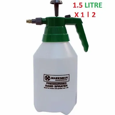 2 X 1.5L Hand Pressure Pump Sprayer Gun Chemical Weed Killer Garden Car Spray1.5 • £17.99