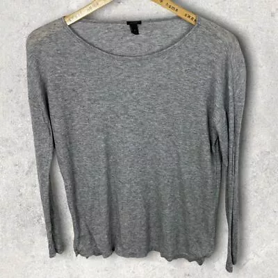 J. Crew Cashmere Tencel Lightweight Long Sleeve Tee Grey Size Small Top Boat S • $21.15