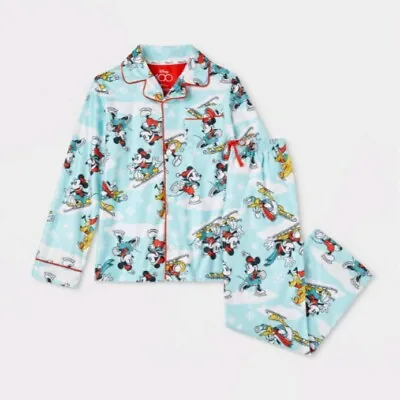 Disney Mickey Mouse & Friends Matching Family Pajamas Kids 4 Cozy Winter 2pc NEW • $18