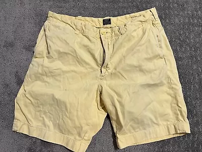 J.CREW Stanton Chino Shorts Mens 36 Yellow Garment Dye Cotton Twill • $8.50