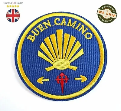 Camino De Santiago Waymarker Star Buen Camino  Rucksack Patch Badge - Iron On • £6.25