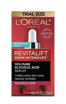 Loreal REVITALIFT Derm Intensives 10% GLYCOLIC ACID SERUM - Trial Size 0.5 Oz. • $10.49