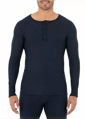 Fruit Of The Loom Men's Classic Midweight Waffle Thermal Henley Top • $8.99