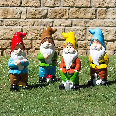 40cm Large Garden Gnome Ornament Lawn Art Vintage Naughty Sculpture Decoration • £18