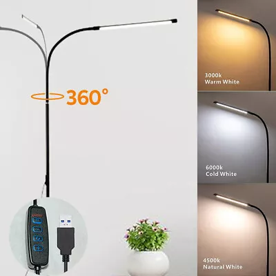 LED Floor Standing Lamp Dimable Warm Cool Day Light Adjustable Work Reading • £18.99