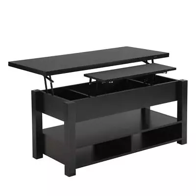 Multi-Functional Modern  Lift Top Coffee Table With Open Shelves For Living Room • $159.79