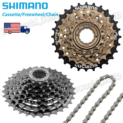 Shimano 6/7/8/9 Speed Cassette/Freewheel MF-TZ500 CS-HG200/31CN-HG40/53 Chain • $24.89