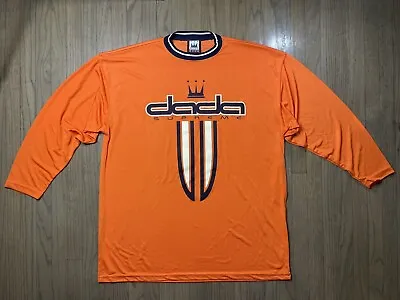 Vintage Dada Supreme Long Sleeve Shirt Mens Size XL Adult Orange Polyester 90s • $59.99