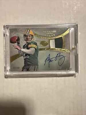 2013 Topps Five Star Aaron Rodgers Jersey Patch Auto /40 Packers • $600