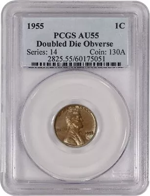 1955 1C Lincoln Wheat Cent FS-101 Doubled Die Obverse DDO PCGS AU55 Coin • $2299.99