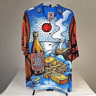 Vintage MAMBO LOUD Reg Mombassa Still Life Beer Pie Chips Shirt – XL Size Origin • $299