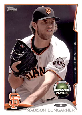 2014 Topps Power Players Madison Bumgarner MLB Insert Parallel PWE Giants #189 • $2.99