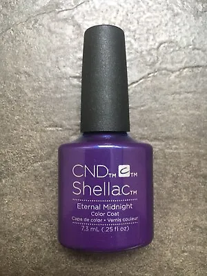 £4.79 • Buy Genuine CND Shellac Gel UV LED Nail Polish, Eternal Midnight, Purple New Unboxed