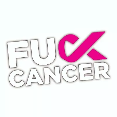 F*ck Cancer Window Sticker For Car Ute Truck 4x4 JDM Give Cancer The Finger • $4.99