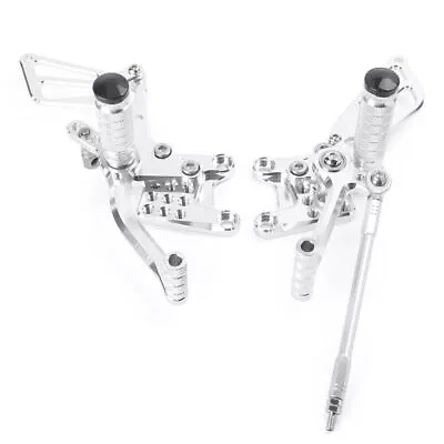 Rearset Foot Pegs Fit Suzuki 00-04 GSXR1000/96-05 GSXR600 750 K1 K2 K3 K4 Silver • $99.81