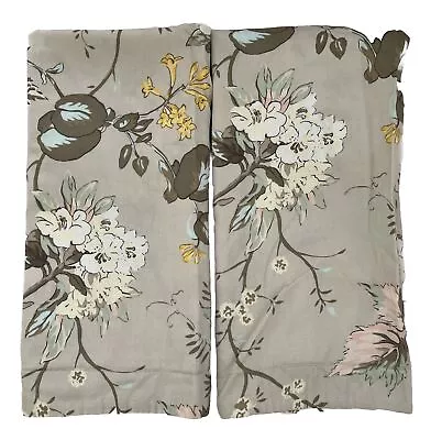 Martha Stewart Neutral Floral 100% Cotton Euro Shams 28  X 28  Set Of 2 • $27.99