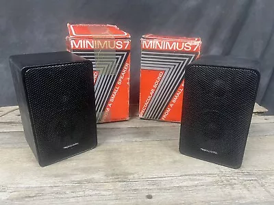 REALISTIC Minimus-7 Black Bookshelf Speakers Tested SEE VIDEO • $69